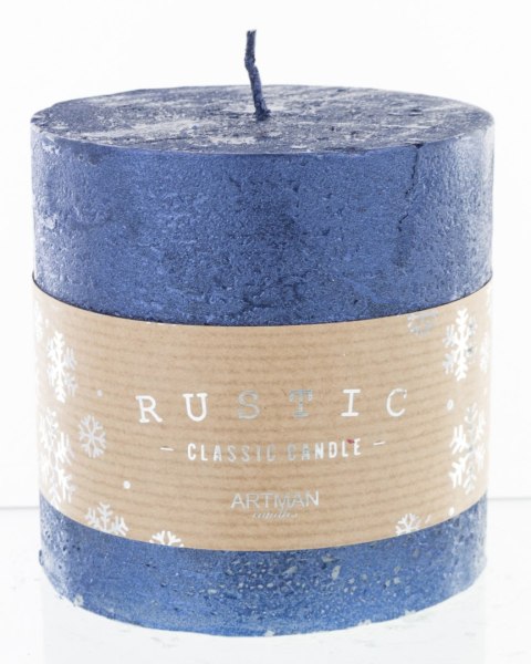 Pl Granat Świeca Rustic Metalic Walec Mały Fi9 ART-POL