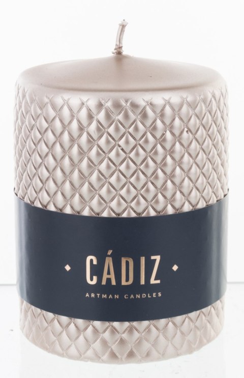Pl Rose Gold Świeca Cadiz Duży Walec Fi9-Prom. ART-POL