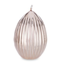 Pl Świeca Rose Gold Jajko Karbowane Duże ART-POL
