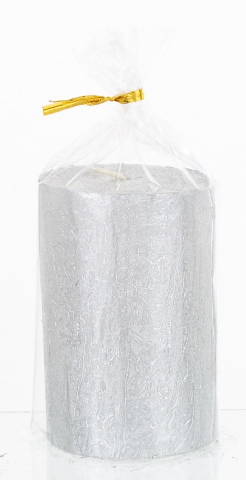 Pl Świeca Rustic Satin Słupek 70/100 Srebrny ART-POL