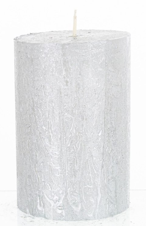 Pl Świeca Rustic Satin Słupek 70/100 Srebrny ART-POL