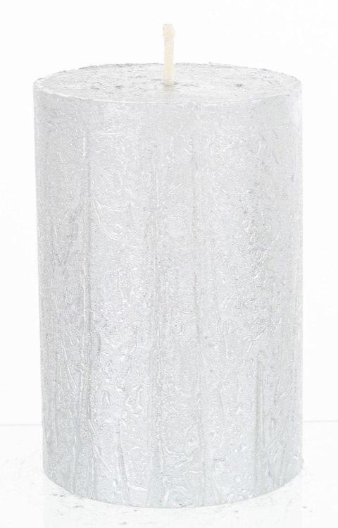 Pl Świeca Rustic Satin Słupek 70/100 Srebrny ART-POL