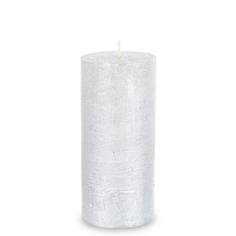 Pl Świeca Rustic Satin Słupek 70/150 Srebrny ART-POL