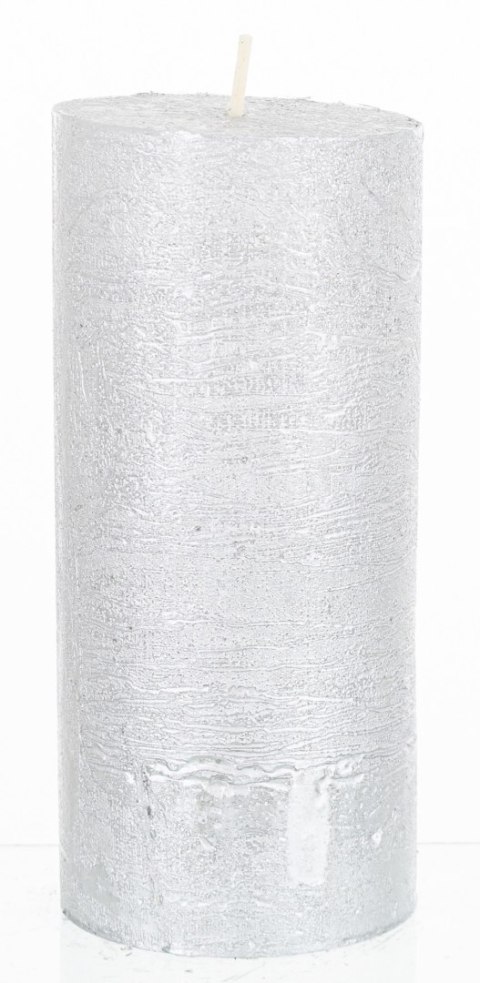 Pl Świeca Rustic Satin Słupek 70/150 Srebrny ART-POL