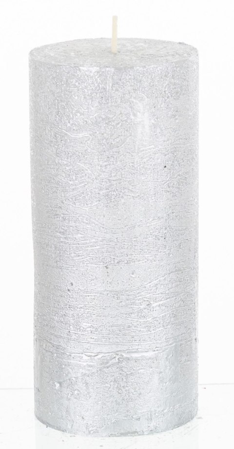 Pl Świeca Rustic Satin Słupek 70/150 Srebrny ART-POL
