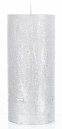 Pl Świeca Rustic Satin Słupek 70/150 Srebrny ART-POL