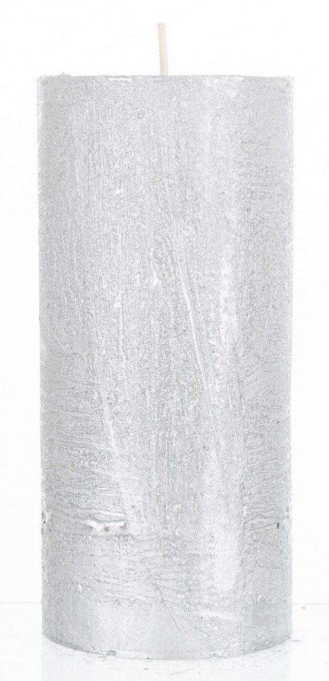 Pl Świeca Rustic Satin Słupek 70/150 Srebrny ART-POL