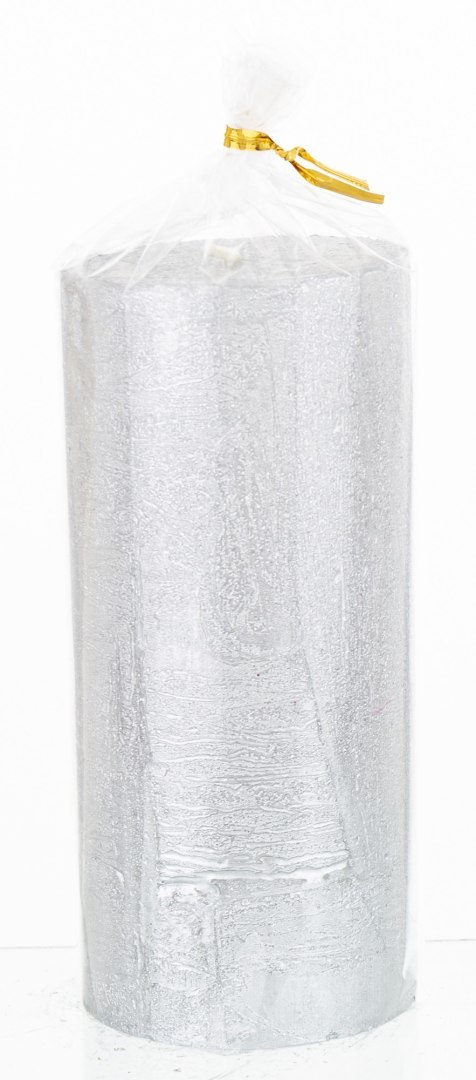Pl Świeca Rustic Satin Słupek 70/150 Srebrny ART-POL
