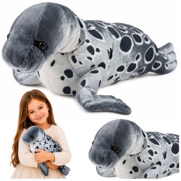 Foka Pluszowa Maskotka Przytulanka Realistyczna Szara 50 cm