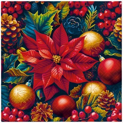 Pl Serwetki Vintage Poinsettia Charm ART-POL
