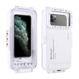 Etui Puluz wodoodporne 45m do iPhone do zdjęć i nagrań podwodnych (białe)