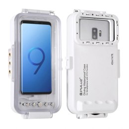 Etui Puluz wodoodporne 45m do smartfonów USB C do zdjęć i nagrań podwodnych (białe)