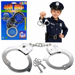 Kajdanki Dla Małego Policjanta Metalowe Z Kluczykami Dla Dzieci Srebrne