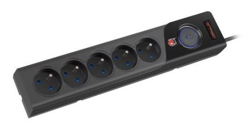 Listwa zasilająca Z5 3m 5x230V 10A Z5/30/CZ czarna