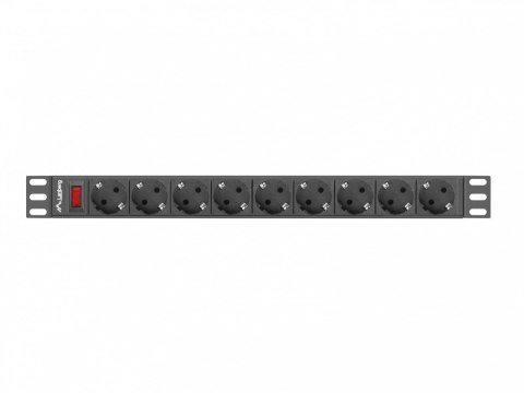 Listwa zasilająca Rack PDU 19 cali 1U 16A 9xSchuko 3m Czarna