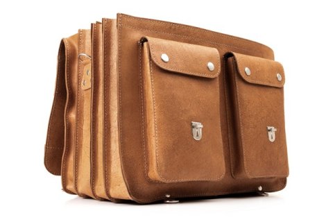 PROMO SET Torba biznesowaskórzana camel TC12+ etui EPD1 na laptop
