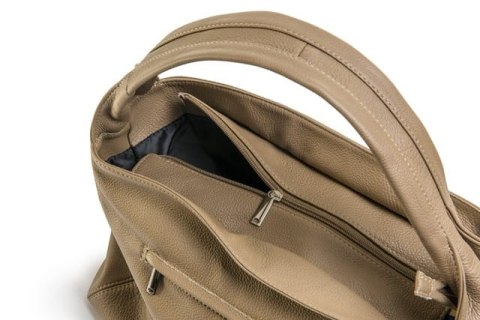 Hobo worek skórzany damski EP18 Beżowy