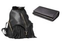 PROMO SET Plecak Let's Go Boho EP 17 Black + Portfel Skórzany Damski PPD3 Black