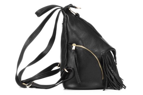 PROMO SET Plecak Let's Go Boho EP 17 Black + Portfel Skórzany Damski PPD3 Black