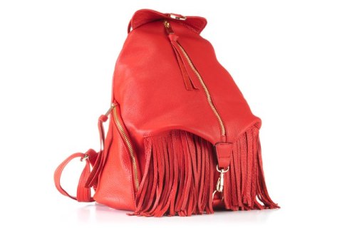 PROMO SET Plecak Let's Go Boho EP 17 Red + Portfel Skórzany Damski PPD3 Red