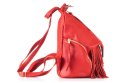 PROMO SET Plecak Let's Go Boho EP 17 Red + Portfel Skórzany Damski PPD3 Red