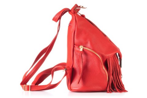 PROMO SET Plecak Let's Go Boho EP 17 Red + Portfel Skórzany Damski PPD3 Red
