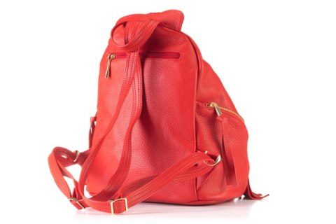 PROMO SET Plecak Let's Go Boho EP 17 Red + Portfel Skórzany Damski PPD3 Red