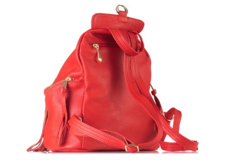 PROMO SET Plecak Let's Go Boho EP 17 Red + Portfel Skórzany Damski PPD3 Red