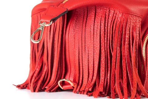 PROMO SET Plecak Let's Go Boho EP 17 Red + Portfel Skórzany Damski PPD3 Red