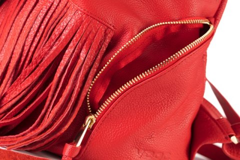 PROMO SET Plecak Let's Go Boho EP 17 Red + Portfel Skórzany Damski PPD3 Red