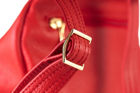 PROMO SET Plecak Let's Go Boho EP 17 Red + Portfel Skórzany Damski PPD3 Red