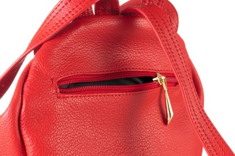 PROMO SET Plecak Let's Go Boho EP 17 Red + Portfel Skórzany Damski PPD3 Red