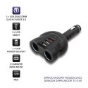 Samochodowy rozdzielacz gniazda zapalniczki 12-24V | 52W | 2.4A |2xUSB | USB QC 3.0 | USB-C PD | 2xgniazdo zapalniczki