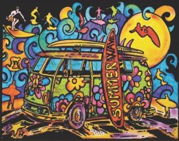 Kolorowanka Welw. A4 Surferzy Hipisi