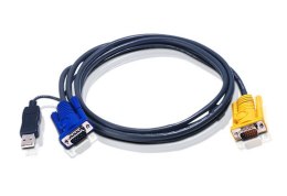 Kabel KVM USB z SPHD 3w1 2L-5203UP
