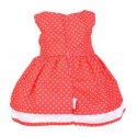 Sukienka dla lalki 35-45cm elizabeth - czerwona w kropki