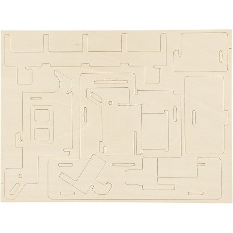 Puzzle 3D drewniane Domek 1