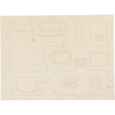 Puzzle 3D drewniane Domek 4