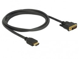 Kabel HDMI-DVI-D 1.5m czarny dual link pozłacane styki