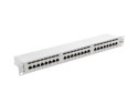 Patch Panel 24 Port 1U Kat.6 szary ekranowany