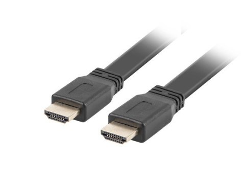 Kabel HDMI-HDMI M/M v2.0 5m czarny płaski