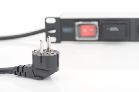 Listwa zasilająca PDU 19 cali RACK 7xSchuko, 2m 1xSchuko, 16A, wł./wył., zab.przepięciowe, aluminiowa