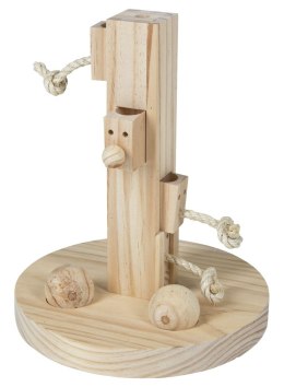 KERBL Zabawka edukacyjna dla gryzoni Feedtree, drewniana 25x25x30cm [81764]