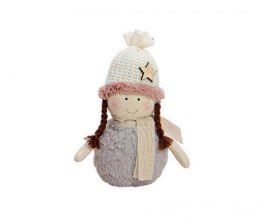 Home Decor - Zimowa dziewczynka,szarość - Figurka tekstylna (12cmx20cm)