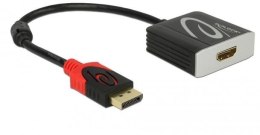 Adapter DISPLAYPORT(M) 1.4 -> HDMI(F) 4K 60Hz NA KABLU 20 cm Aktywny czarny na kablu