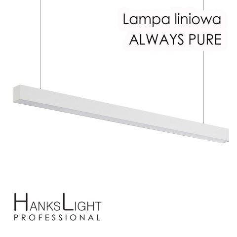 Lampa LED HanksLight,white,liniowa,alu,zwiesz,1200mm,down36W,4000K