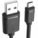 Kabel USB - microUSB 2.0, 2M, M/M; Y-C455GBK