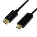 Kabel DisplayPort 1.2 do HDMI 1.4 1m Czarny