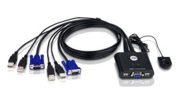 2-portowy przełącznik-przewód 2-Port USB VGA Cable Switch w Rem. Port Selec