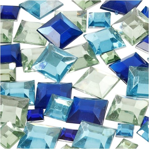 Dżety Kwadratowe 3 rozm. Niebiesko Ziel.